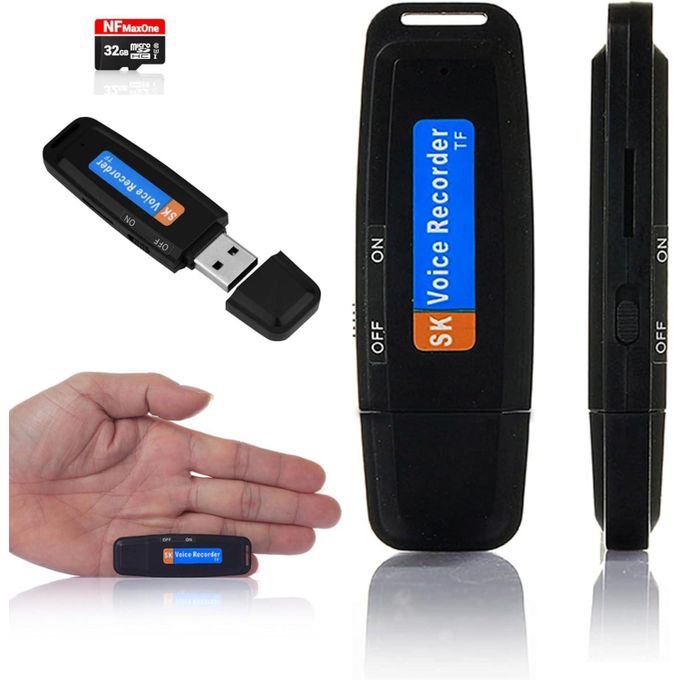 توصيل المسجل بجهاز الكمبيوتر - مسجل صوت صغير - USB voice recorder