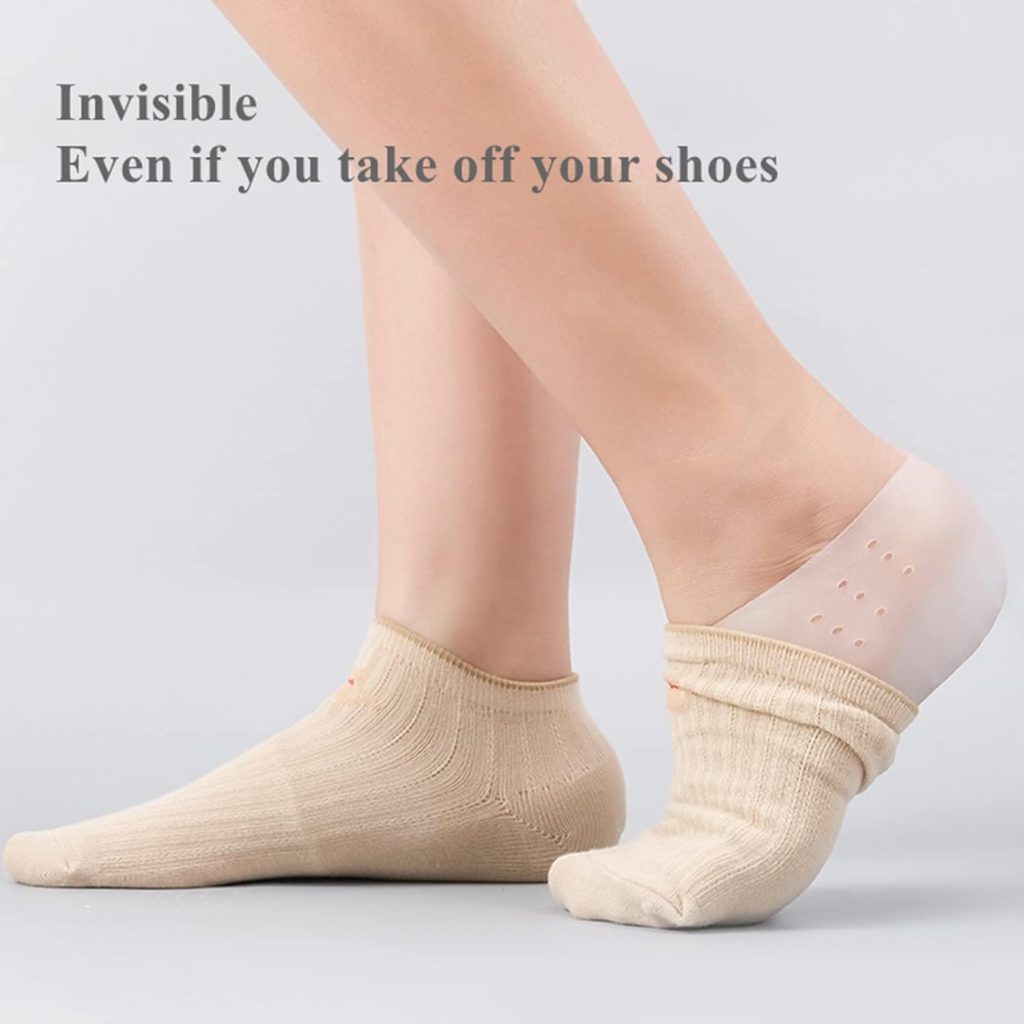صورة توضح توزيع الوزن على القدم باستخدام كعب السيليكون. - كعب السيليكون / Silicone Insole