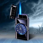 Multifunctional metal gas lighter watch | ساعة ولاعة غاز معدنية متعددة الوظائف